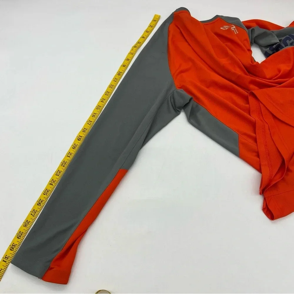 Nike Elite Men’s Syracuse Dri Fit Long Sleeve Shirt Orange & Gray Size XL